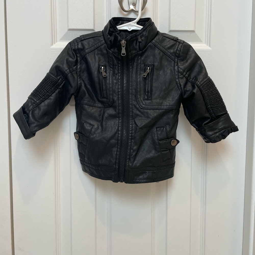 Toddler Black Faux Leather Jacket
